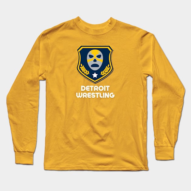 Detroit Wrestling "Walmart Blue" Long Sleeve T-Shirt by DDT Shirts